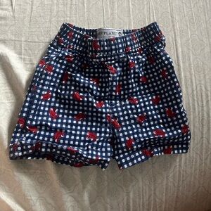 Free Planet Navy Checkered Baby Boy's Shorts